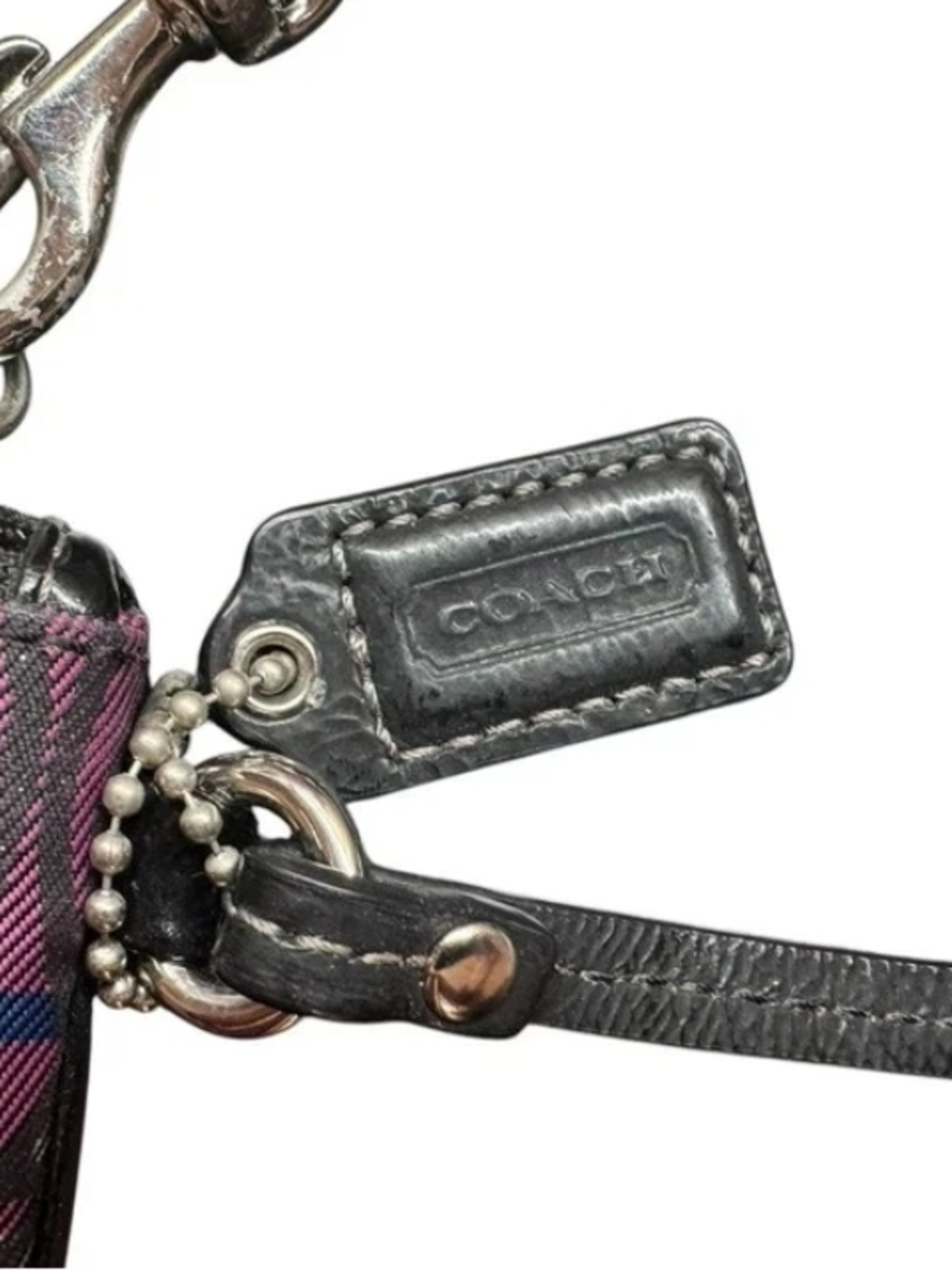 Coach Poppy Tartan Plaid Wristlet - Picture 7 of 8